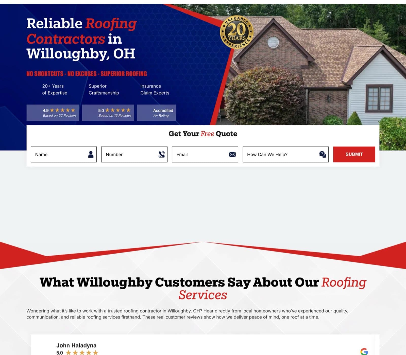 All Heights Roofing, the shipped site