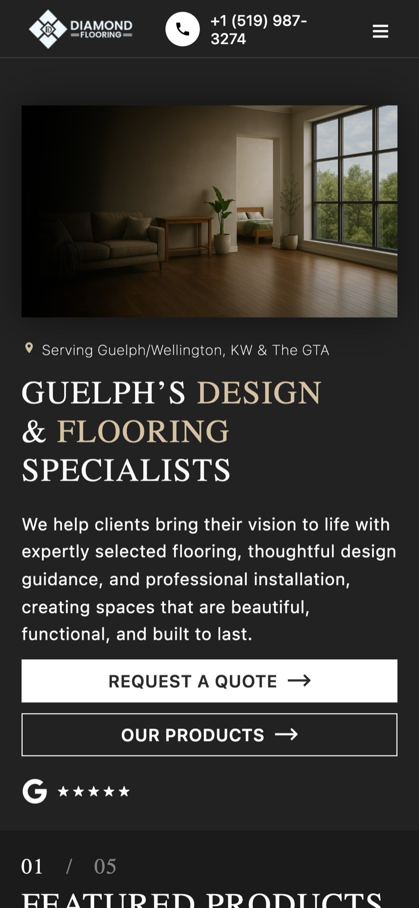 Diamond Flooring on mobile