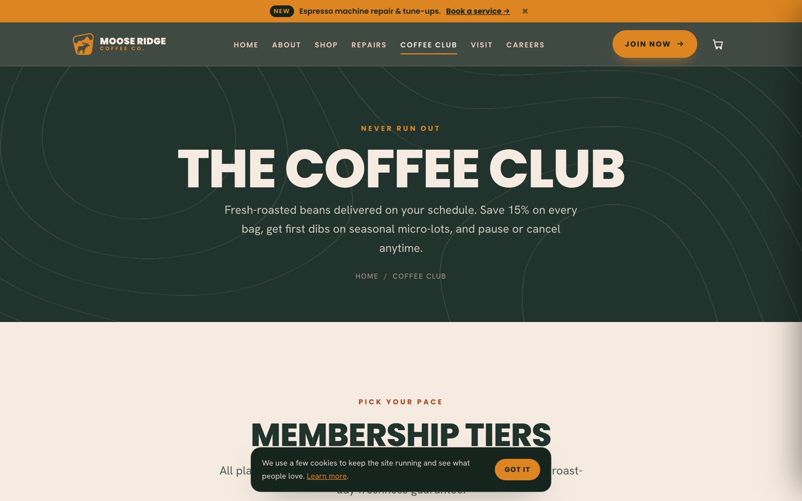 Moose Ridge Coffee Co. Coffee Club